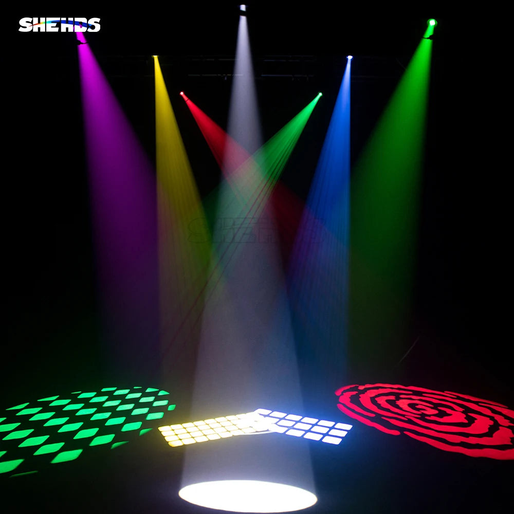 2PCS LED Spot 100W Gobo Moving Head Light 6 Face Prism With Circle DMX512 Dj Stage Effect Light Party Dance Disco Bar Equipment