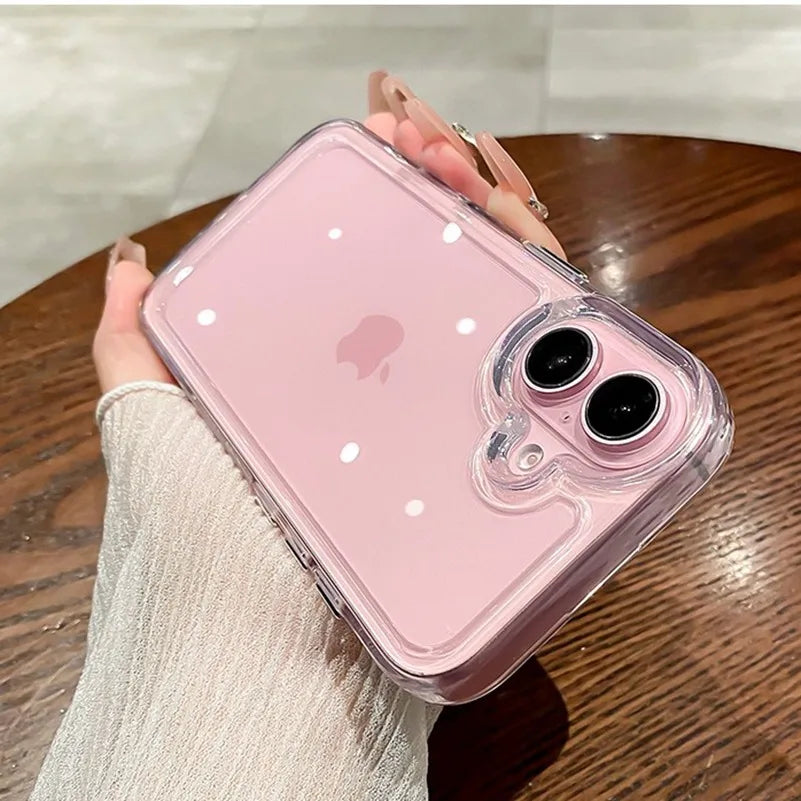 For iPhone 16 Pro Transparent Case Four Corner Airbag Shockproof Acrylic Cover for iPhone 15 14 13 12 11 Pro Max 16 Plus Xs Max