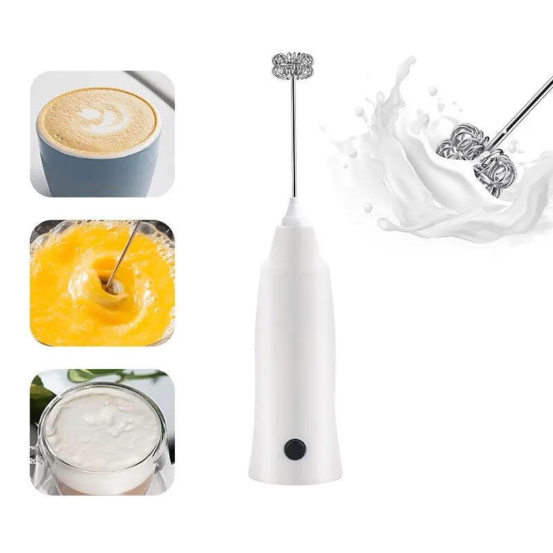 1 PCS Milk Frother Handheld Mixer Foamer Coffee Maker Egg Beater Cappuccino Stirrer Mini Portable Blender Kitchen Whisk Tool